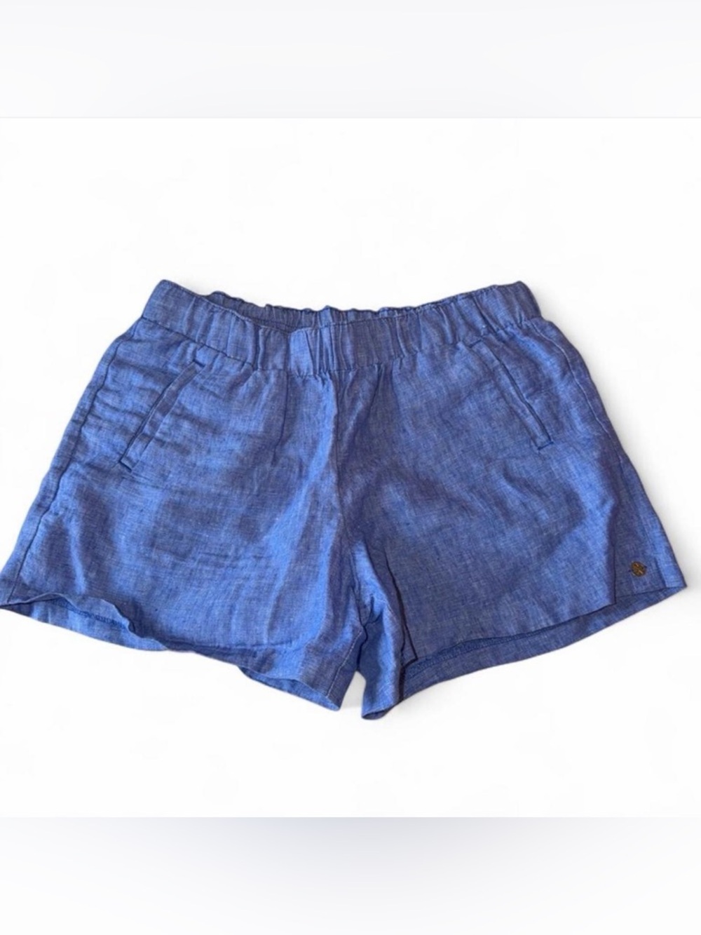 Lilly Pulitzer Blue Linen Shorts w/ Pockets - SIZE M